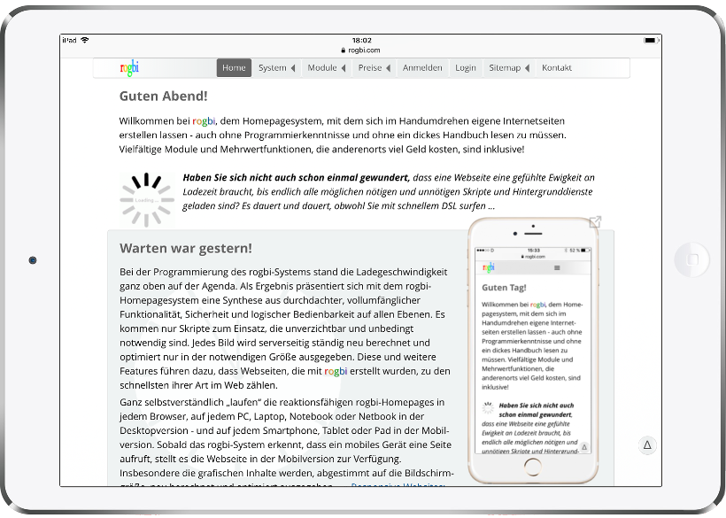 Responsive Design: Desktop-/ Landscape-Darstellung auf iPad