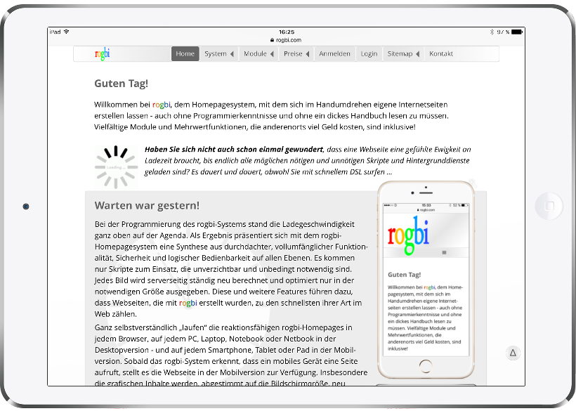 Responsive Design: Desktop-/ Landscape-Darstellung auf iPad