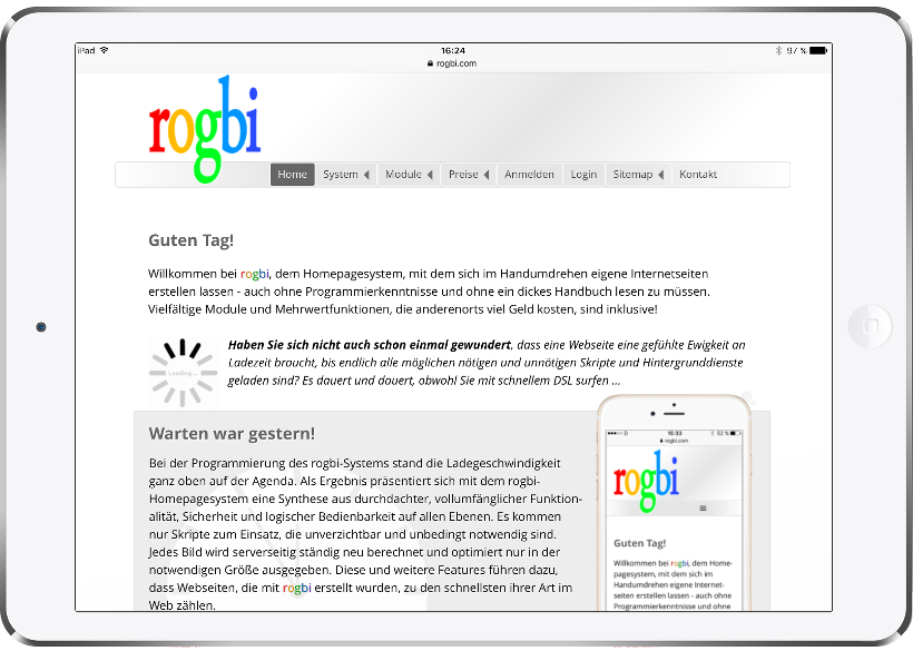 Responsive Design: Desktop-/ Landscape-Darstellung Top auf iPad