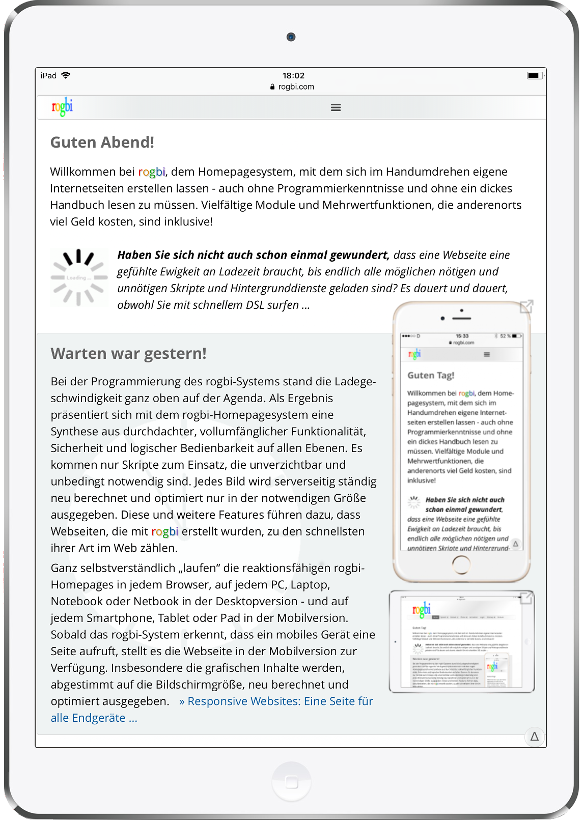 Responsive Design: Mobil-/Portrait-Darstellung auf iPad